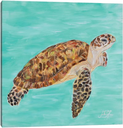 Sea Turtle I Canvas Art Print - Julie Derice