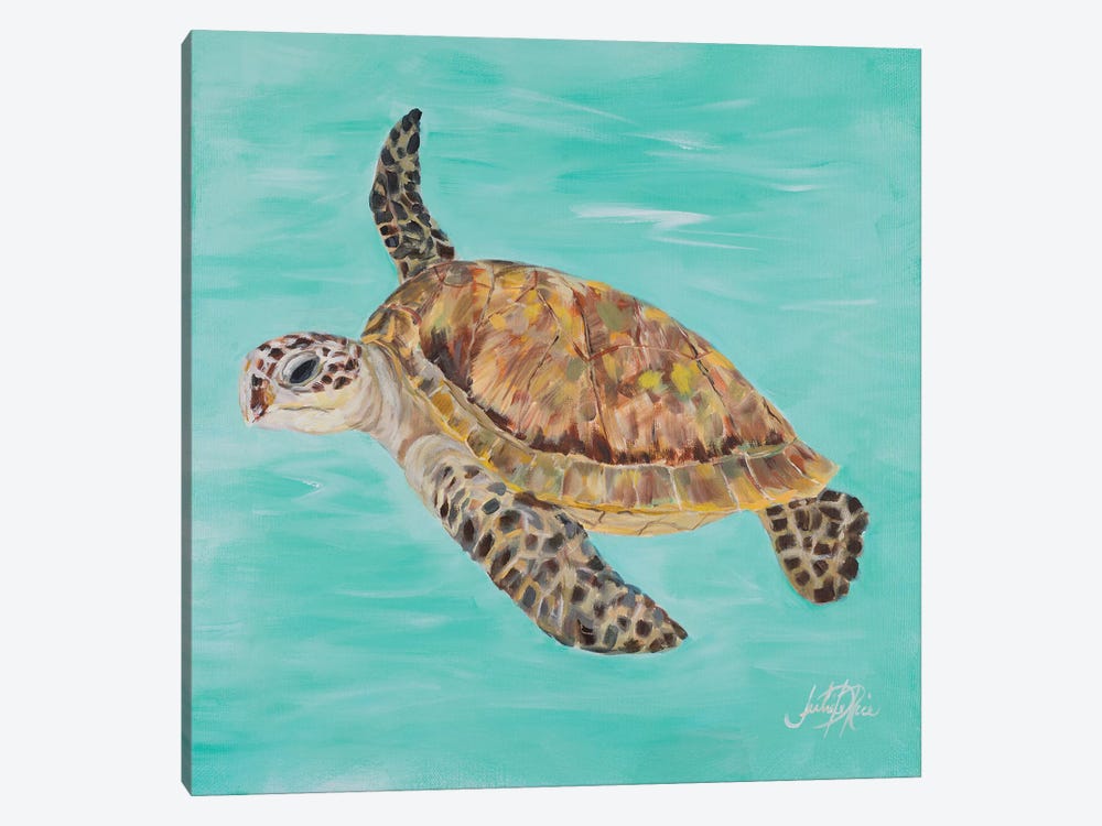 Sea Turtle II by Julie Derice 1-piece Canvas Art Print