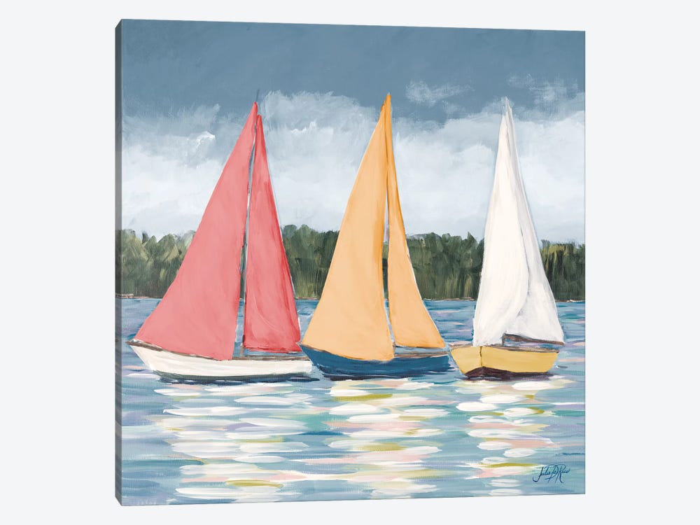 Soft Pastel Sails by Julie Derice 1-piece Canvas Print