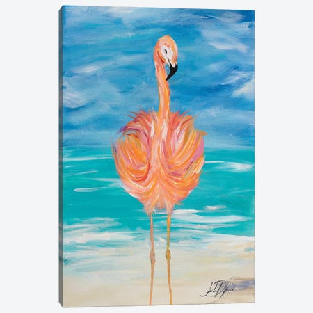 Flamingo I Canvas Print #DRC15} by Julie Derice Canvas Art