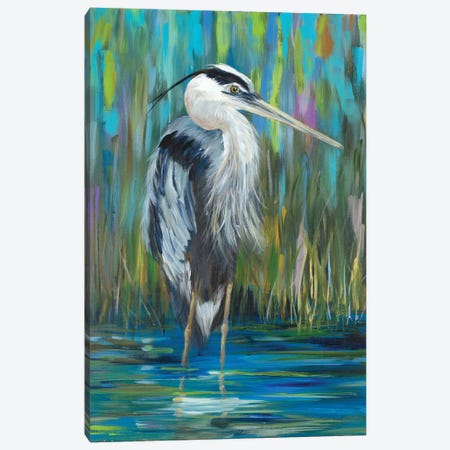 Standing Heron I Canvas Print #DRC160} by Julie Derice Canvas Wall Art