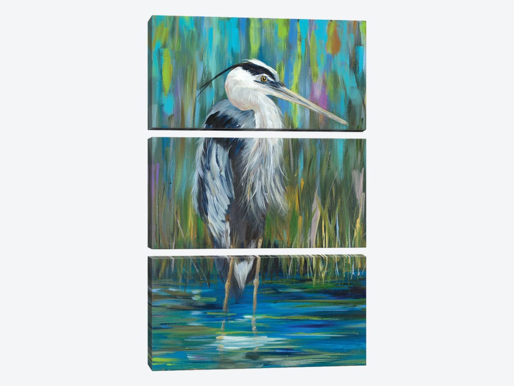 Standing Heron I by Julie Derice 3-piece Canvas Art Print