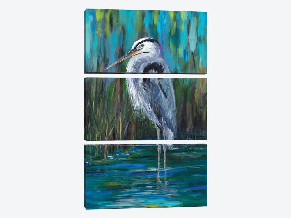 Standing Heron II by Julie Derice 3-piece Canvas Art