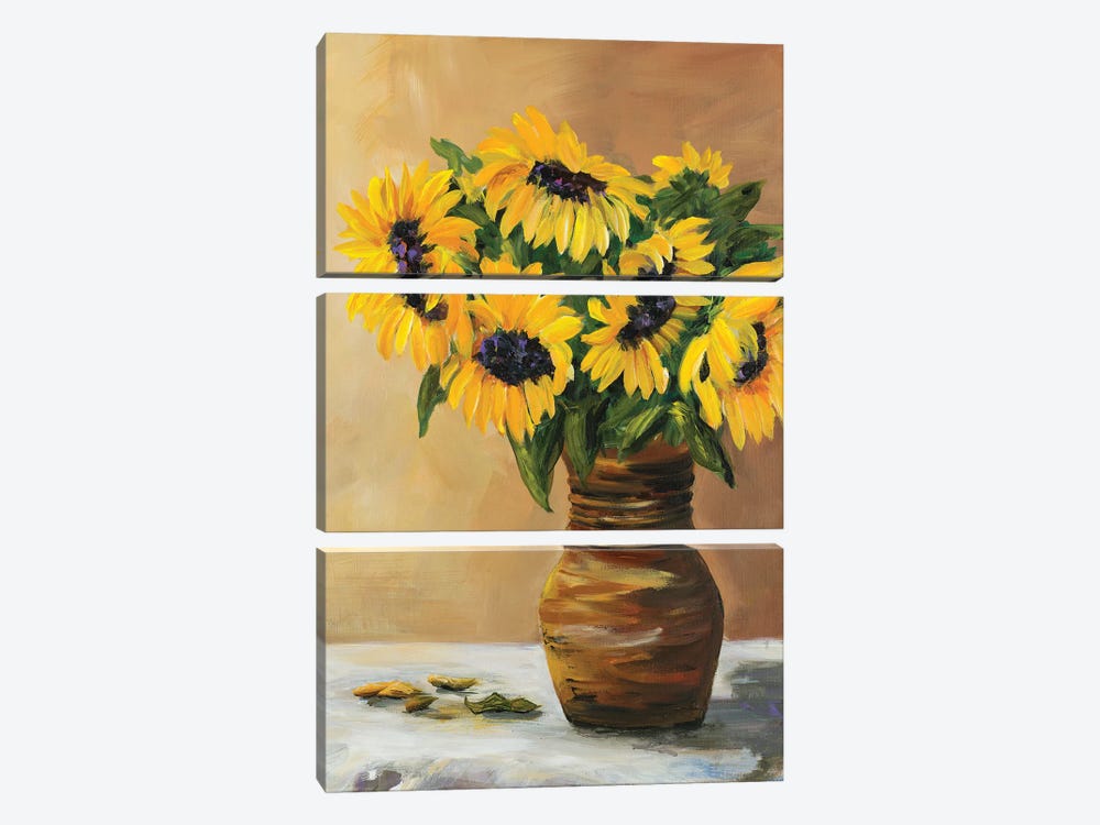 Sunflowers by Julie Derice 3-piece Canvas Print