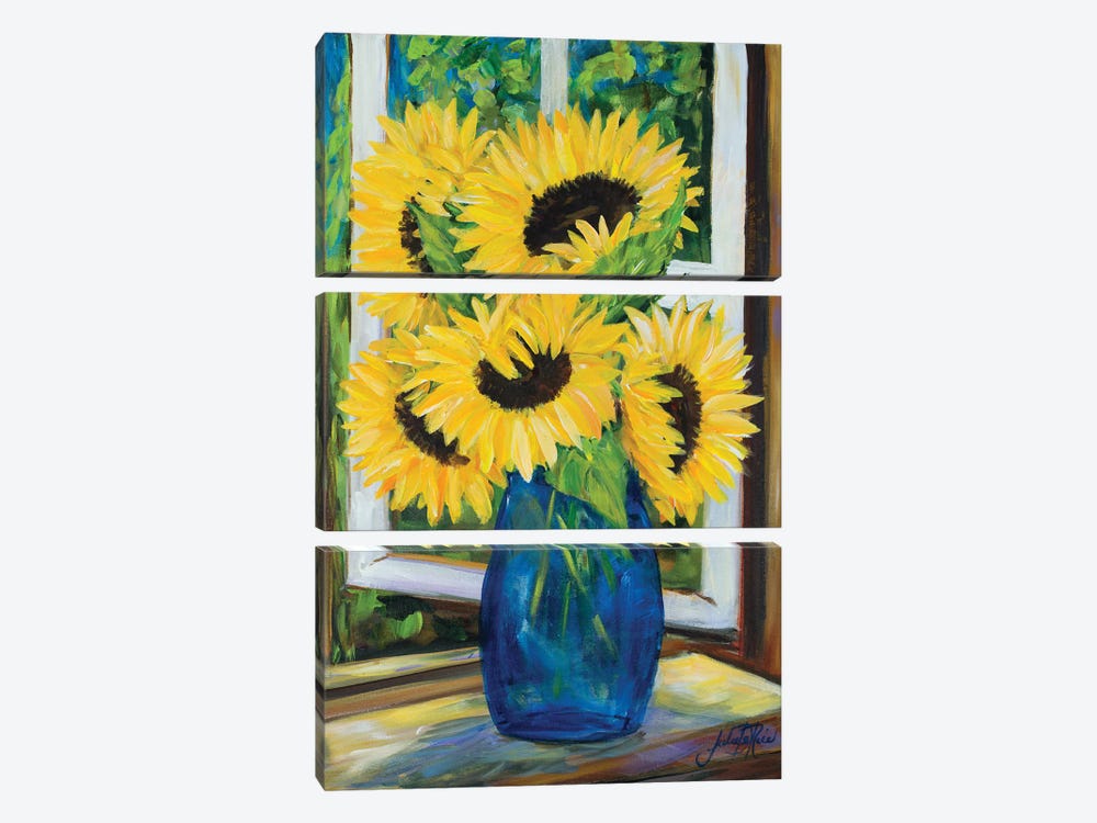 Sunflowers by Julie Derice 3-piece Canvas Artwork