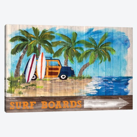 Surf Boards Canvas Print #DRC164} by Julie Derice Canvas Art Print