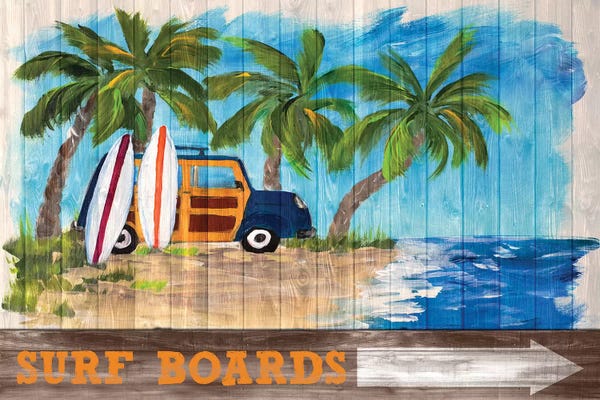 Tropical Beaches: Surf Boards by Julie Derice