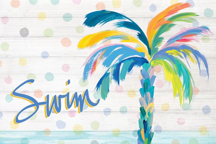 Swim Near The Palm Tree by Julie Derice wall art