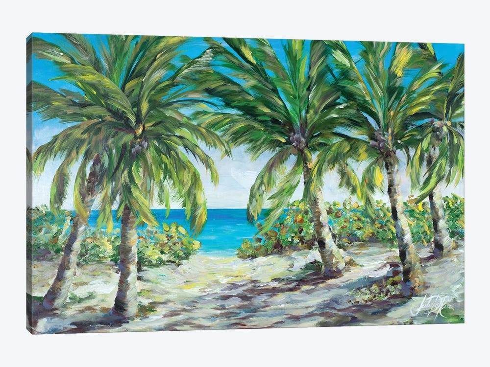 Tropical Palm Tree Paradise by Julie Derice 1-piece Canvas Artwork