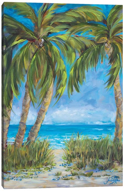 Tropical Paradise Canvas Art Print - Tropical Beach Art
