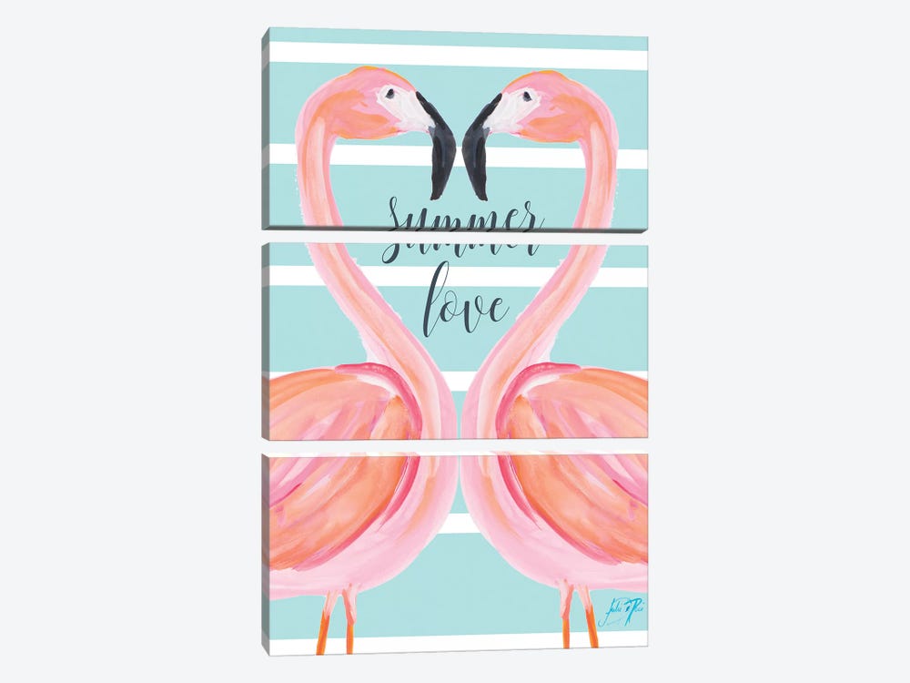 Flamingo Summer Love by Julie Derice 3-piece Art Print