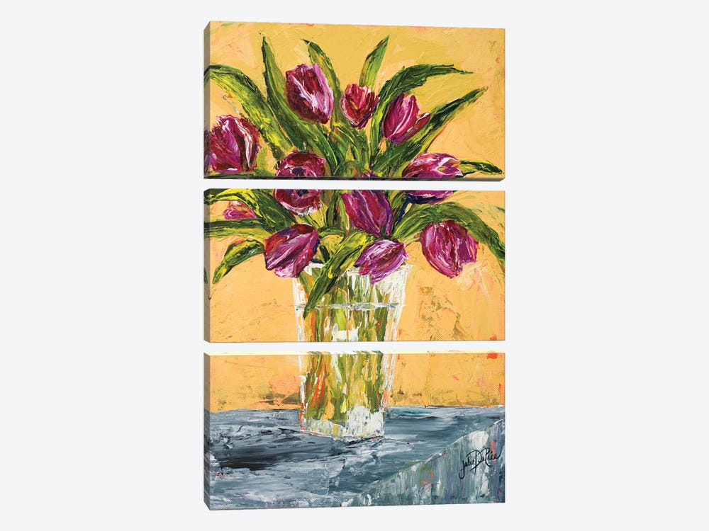 Tulips by Julie Derice 3-piece Canvas Art Print