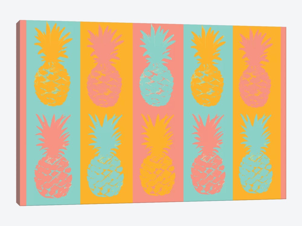 VIbrant Pineapples Fiesta by Julie Derice 1-piece Canvas Artwork
