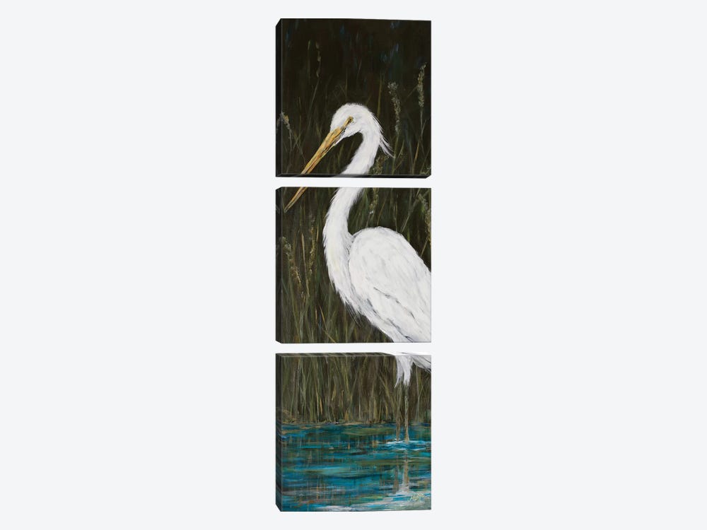 White Egret by Julie Derice 3-piece Canvas Art
