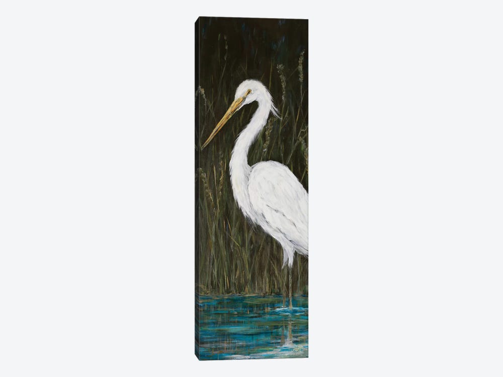 White Egret by Julie Derice 1-piece Canvas Wall Art