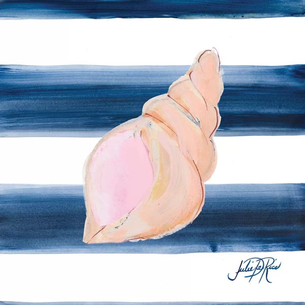 Kids Nautical Art: Nautical Shell I by Julie Derice