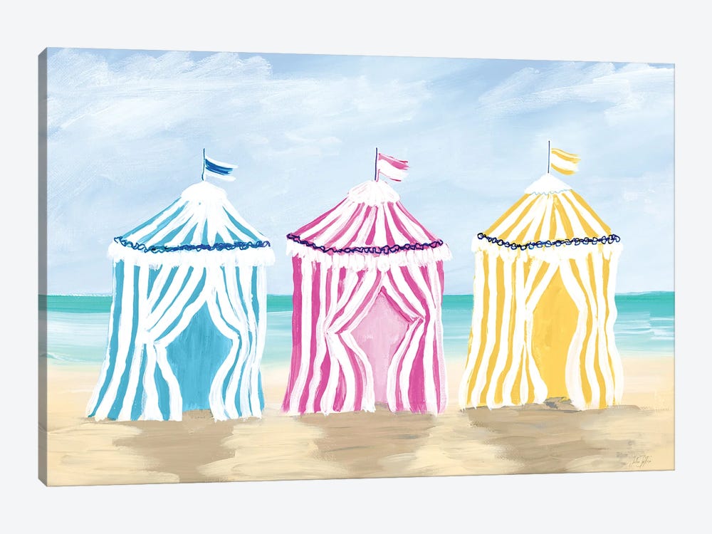 Beach Cabanas by Julie Derice 1-piece Canvas Art