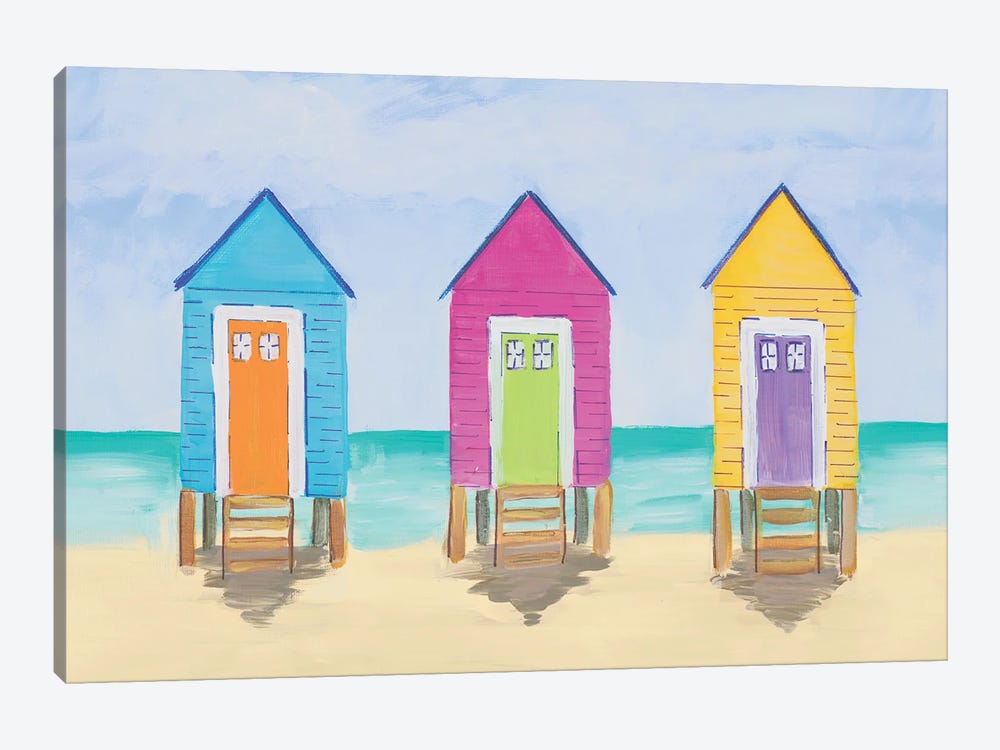 Beach Shacks by Julie Derice 1-piece Canvas Wall Art