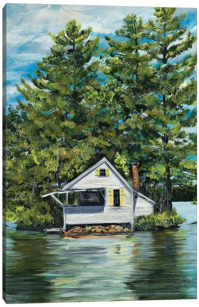 Lake House Canvas Art Print - Home Art