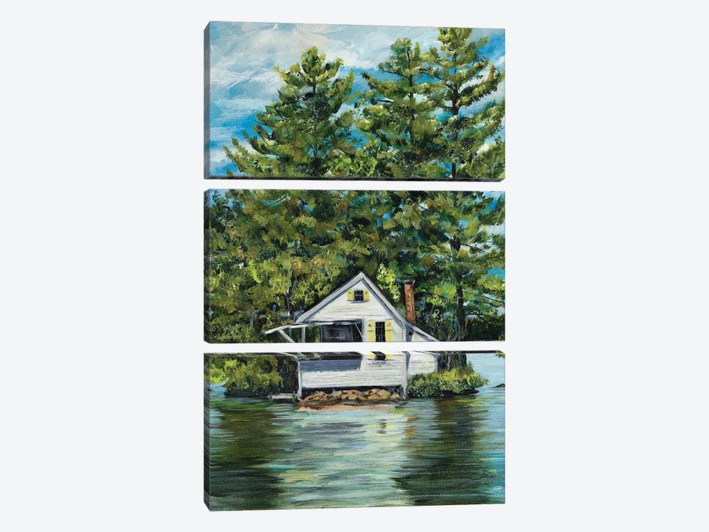 Lake House by Julie Derice 3-piece Canvas Print