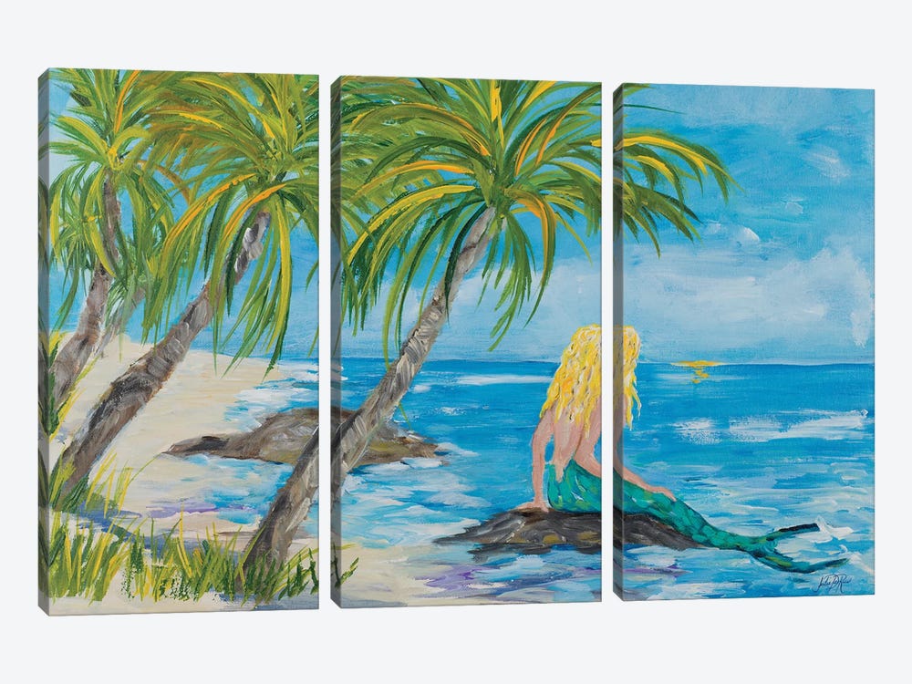Mermaid Beach by Julie Derice 3-piece Canvas Art