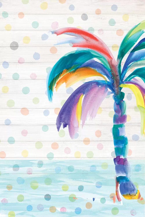 Funky Palm on Dots I