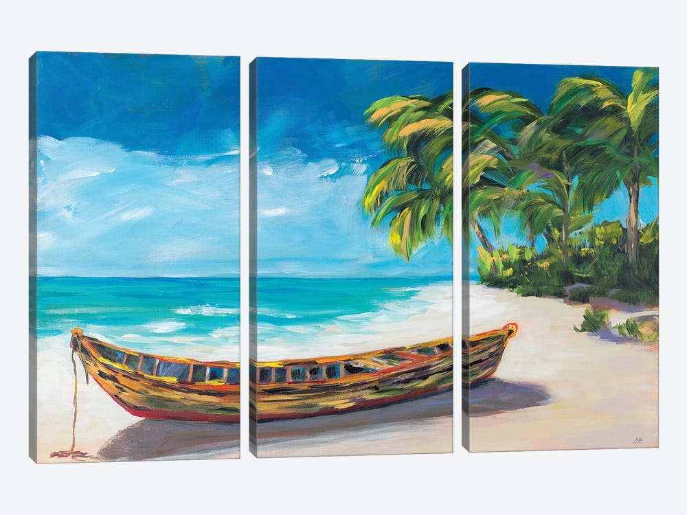Lost Island I by Julie Derice 3-piece Canvas Wall Art