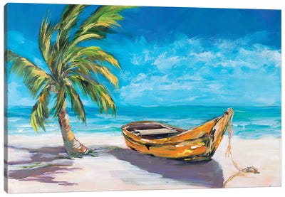 Lost Island II Canvas Art Print - Boat Art