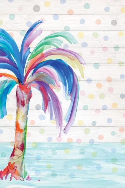 Kids Bathroom: Funky Palm on Dots II by Julie Derice