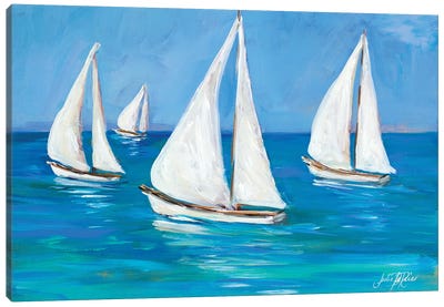 Sailboats I Canvas Art Print - Julie Derice