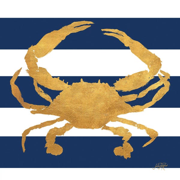 Crabs: Sea Creatures On Stripes V by Julie Derice