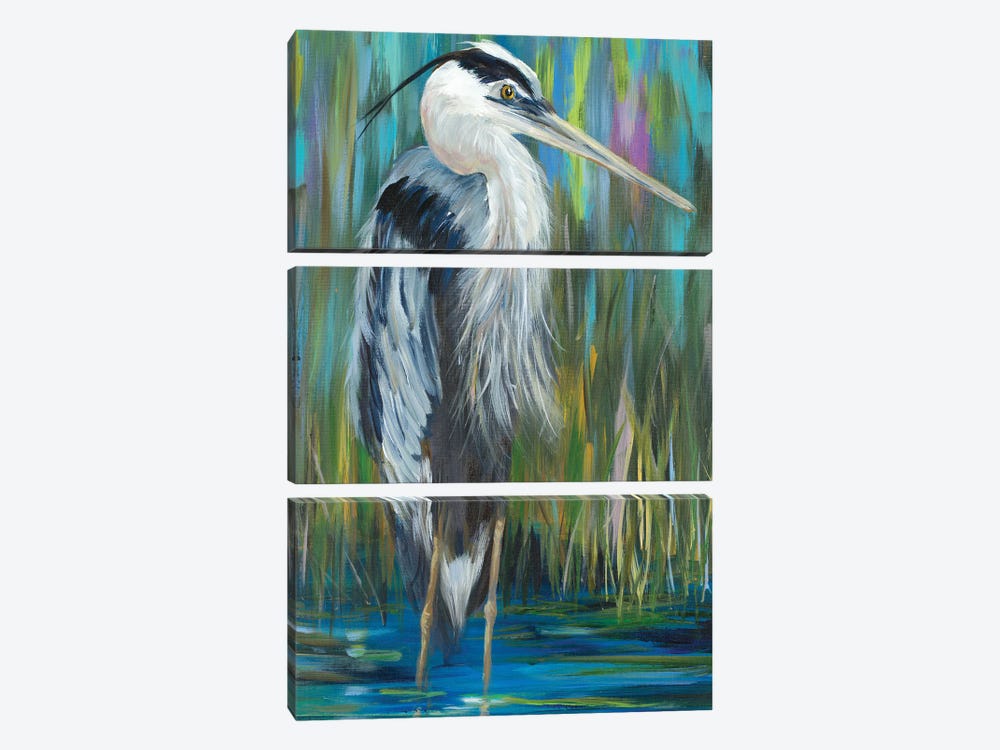 Standing Still Heron I by Julie Derice 3-piece Canvas Print