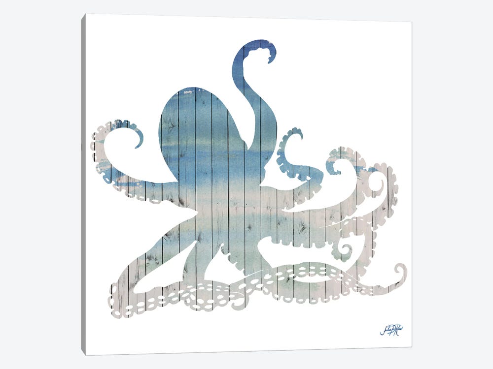 Wooden Octopus by Julie Derice 1-piece Canvas Artwork