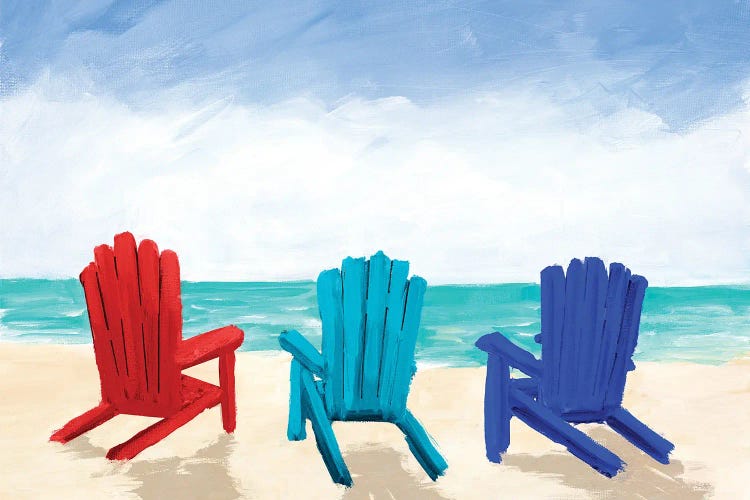 Beach Chair Trio by Julie Derice wall art