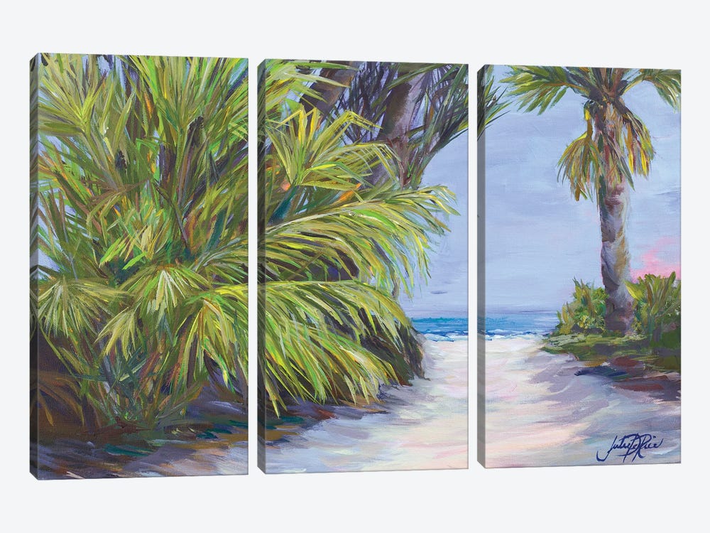 Beach Pathway by Julie Derice 3-piece Canvas Print