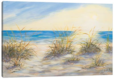 Coastal Sunrise Canvas Art Print - Sandy Beach Art