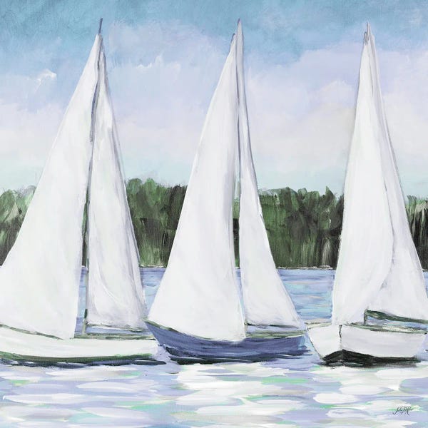 Nautical Living Room: White Sails by Julie Derice