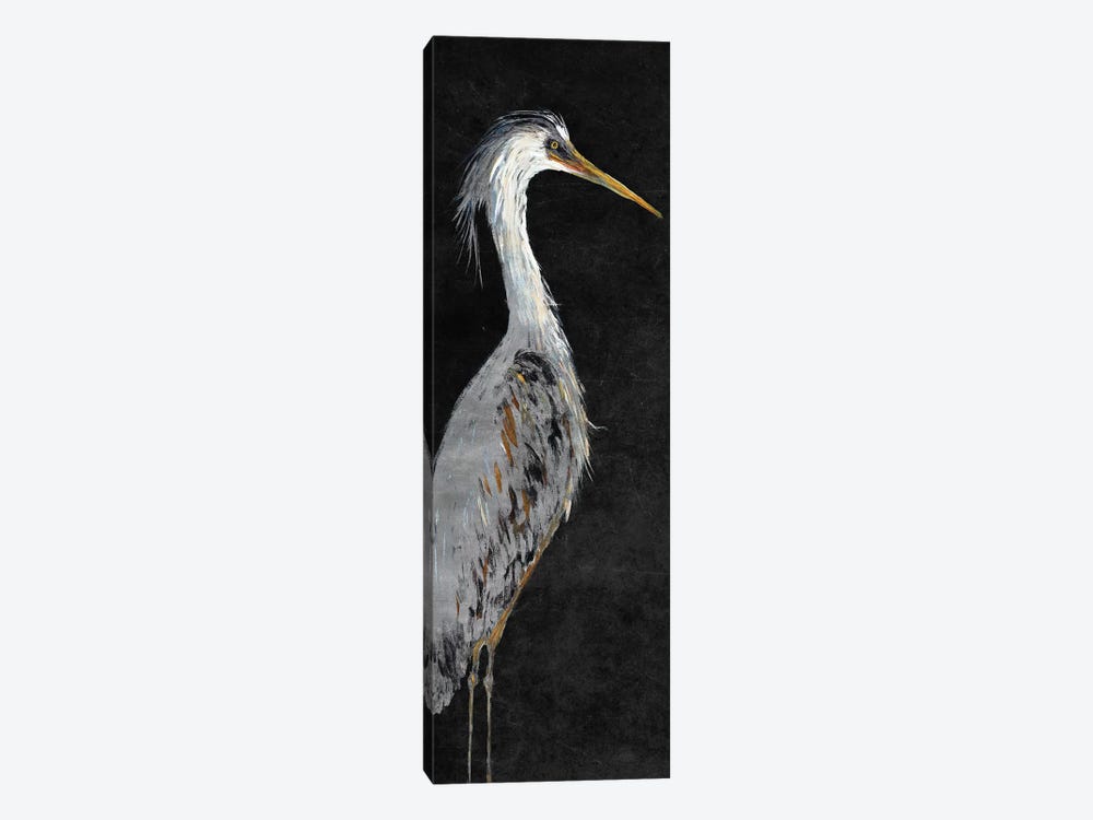 Heron on Black II by Julie Derice 1-piece Art Print