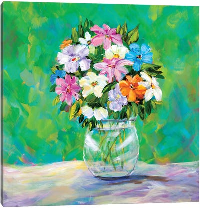 Spring Garden Bouquet Canvas Art Print - Julie Derice
