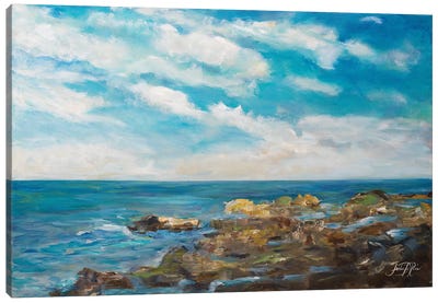 Into the Horizon I Canvas Art Print - Large Coastal Art