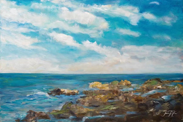Large Coastal Art - Canvas Prints: Into the Horizon I by Julie Derice