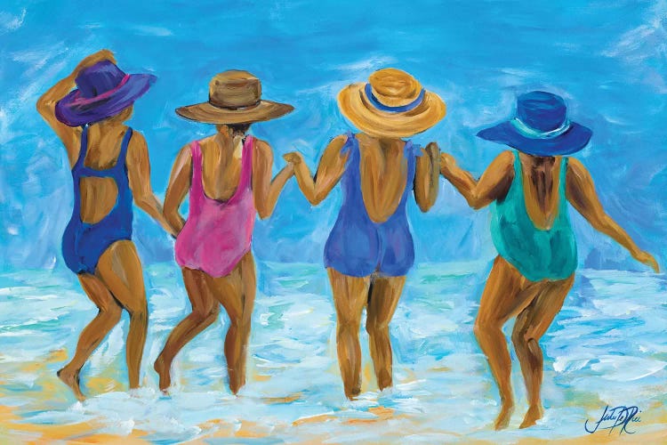 Ladies on the Beach I by Julie Derice canvas print