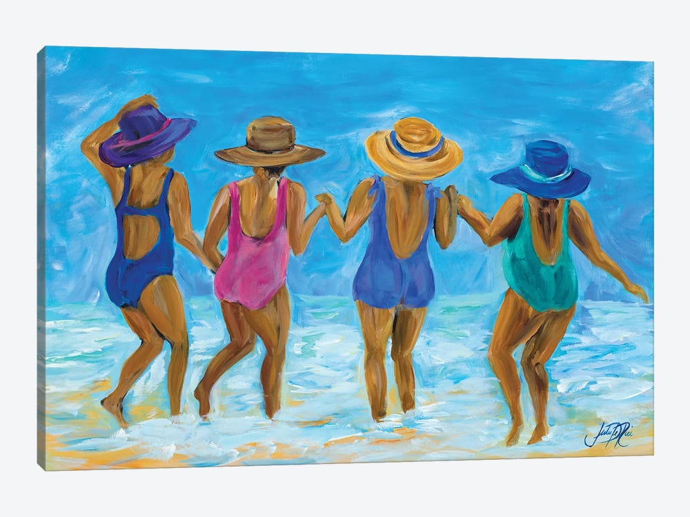 Ladies on the Beach I by Julie Derice 1-piece Canvas Art