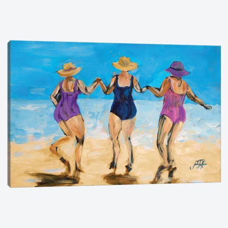 Ladies on the Beach II Canvas Print #DRC31} by Julie Derice Canvas Art Print