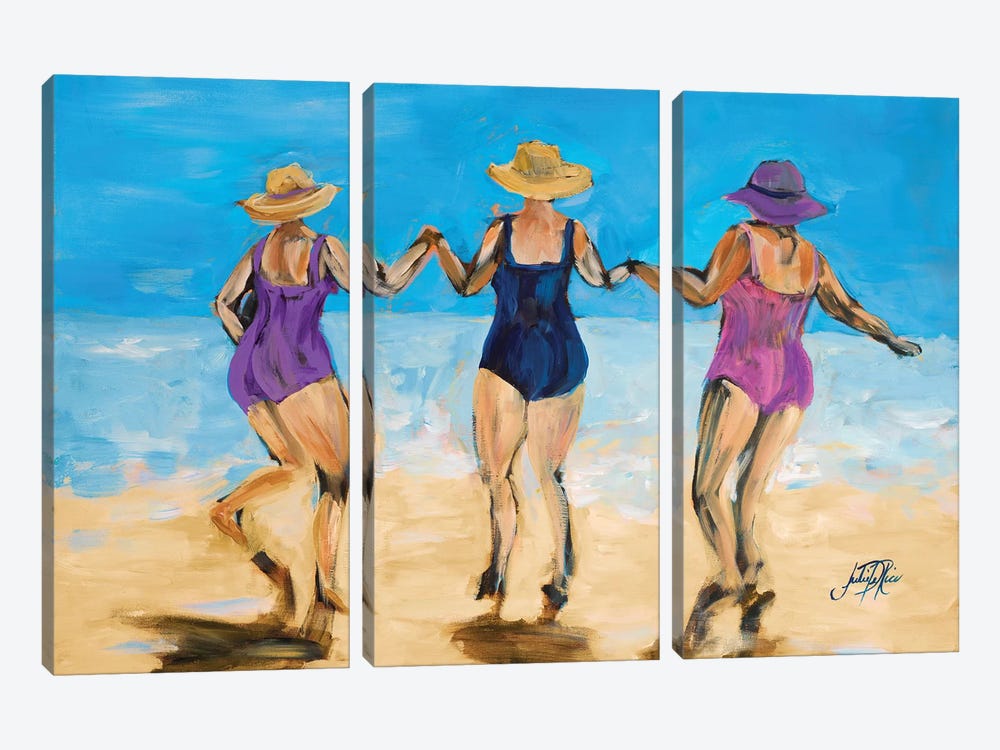 Ladies on the Beach II by Julie Derice 3-piece Canvas Print
