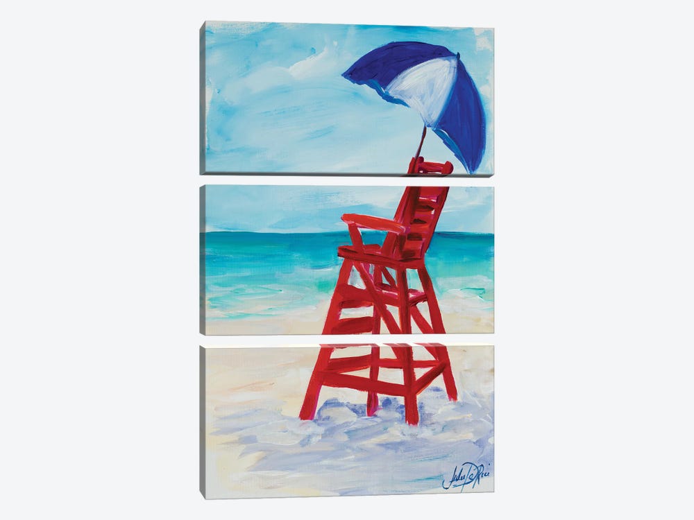 Lifeguard Post I by Julie Derice 3-piece Canvas Artwork