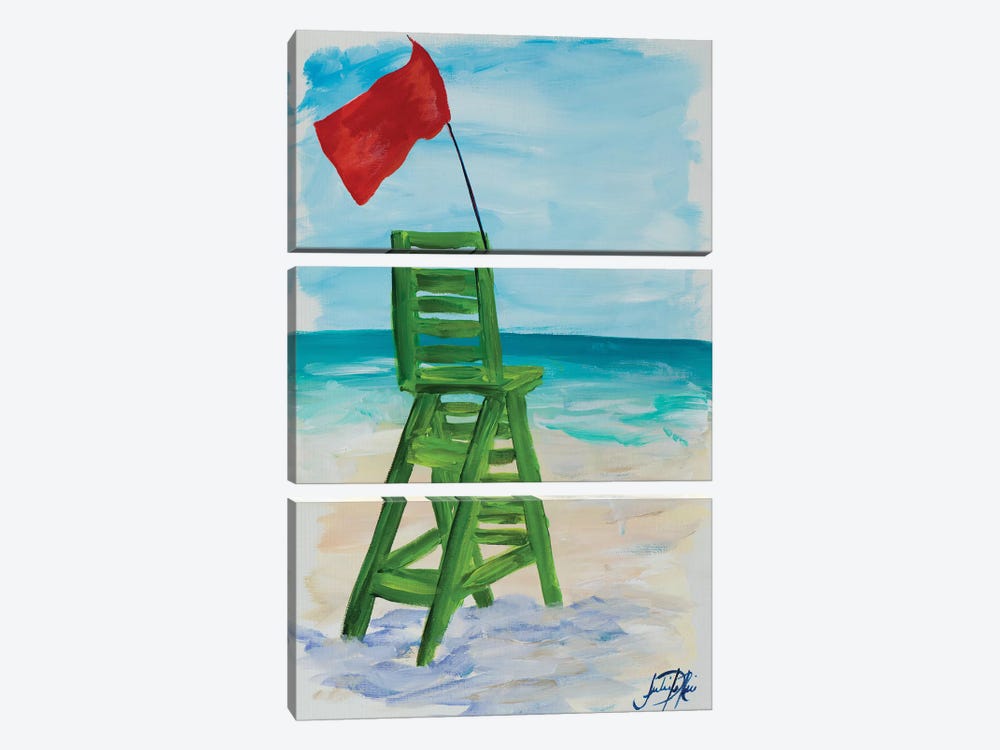 Lifeguard Post II by Julie Derice 3-piece Canvas Print