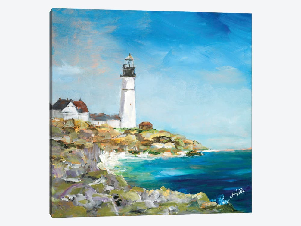 Lighthouse on the Rocky Shore I by Julie Derice 1-piece Canvas Art