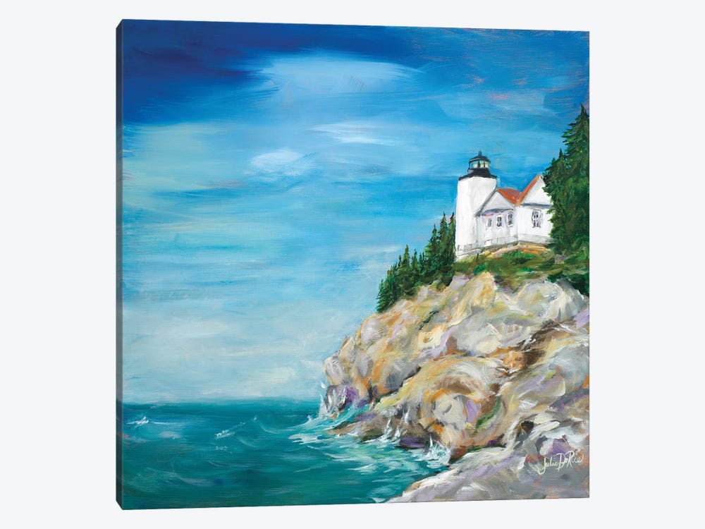 Lighthouse on the Rocky Shore II by Julie Derice 1-piece Canvas Print