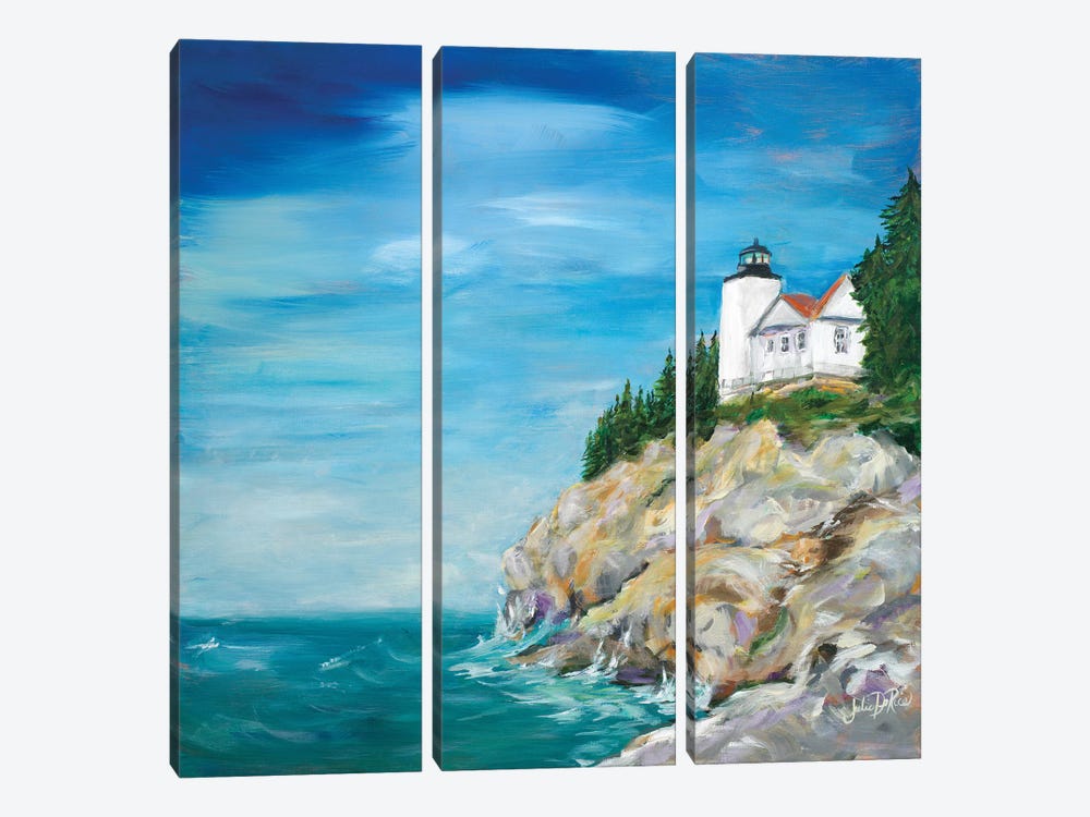 Lighthouse on the Rocky Shore II by Julie Derice 3-piece Canvas Art Print